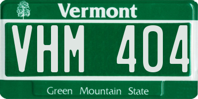 VT license plate VHM404