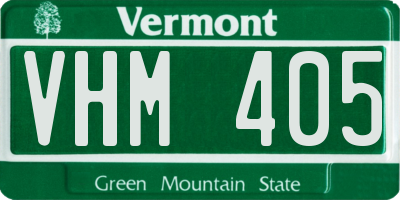 VT license plate VHM405