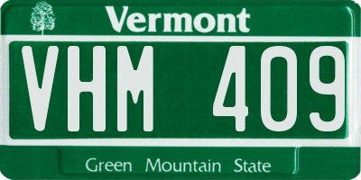 VT license plate VHM409