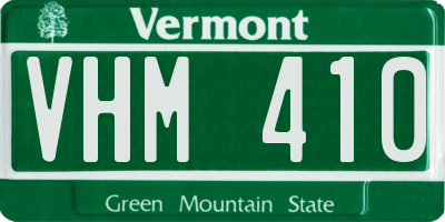 VT license plate VHM410