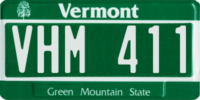 VT license plate VHM411
