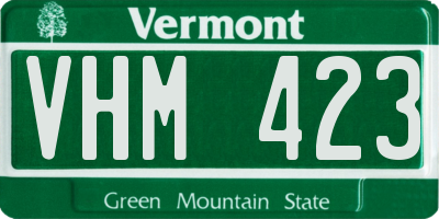 VT license plate VHM423