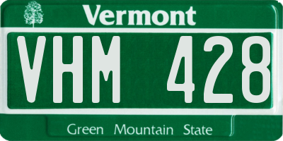 VT license plate VHM428