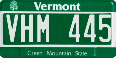 VT license plate VHM445