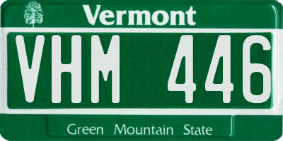 VT license plate VHM446