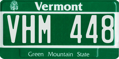 VT license plate VHM448