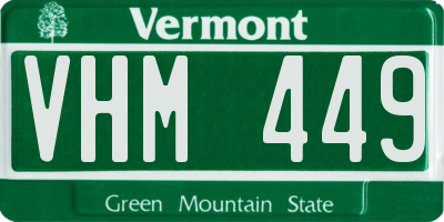VT license plate VHM449