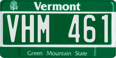 VT license plate VHM461
