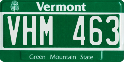 VT license plate VHM463