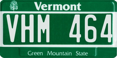 VT license plate VHM464