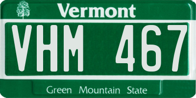 VT license plate VHM467