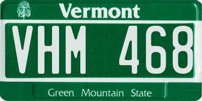 VT license plate VHM468