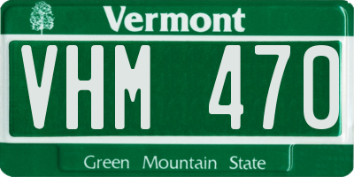 VT license plate VHM470