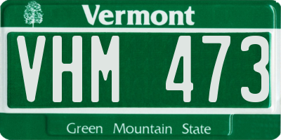 VT license plate VHM473