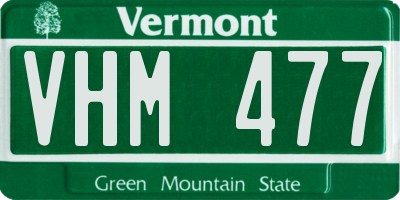 VT license plate VHM477