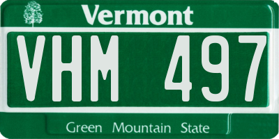 VT license plate VHM497