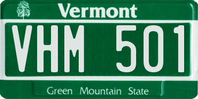 VT license plate VHM501