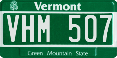VT license plate VHM507