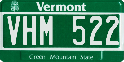 VT license plate VHM522