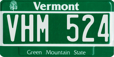 VT license plate VHM524
