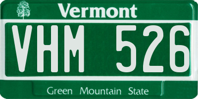 VT license plate VHM526