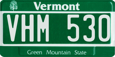 VT license plate VHM530