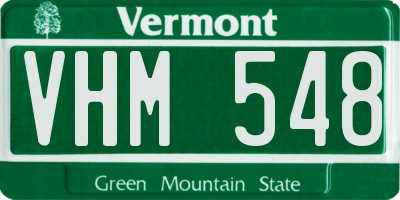 VT license plate VHM548