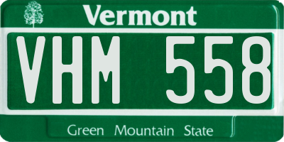 VT license plate VHM558
