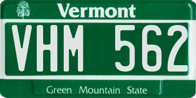 VT license plate VHM562