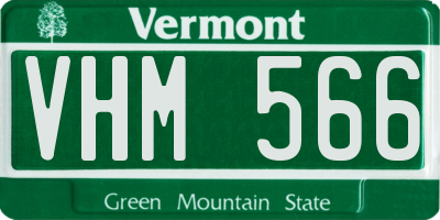 VT license plate VHM566