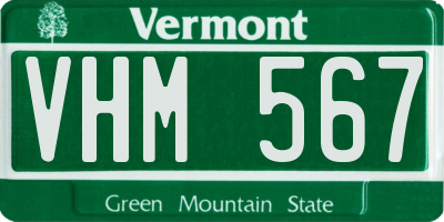 VT license plate VHM567