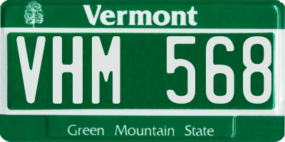 VT license plate VHM568