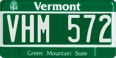 VT license plate VHM572