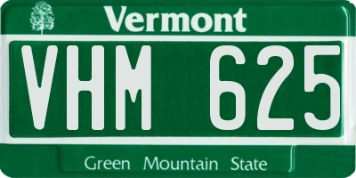 VT license plate VHM625