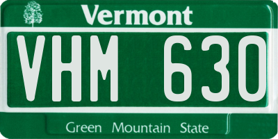 VT license plate VHM630
