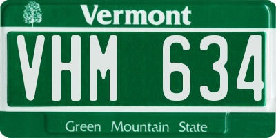 VT license plate VHM634
