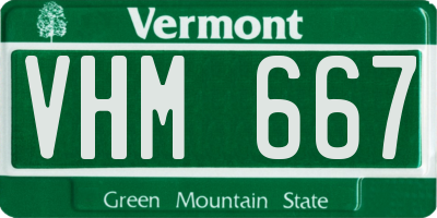 VT license plate VHM667