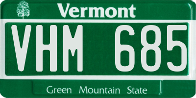 VT license plate VHM685
