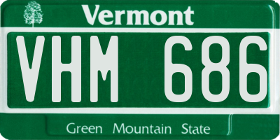 VT license plate VHM686
