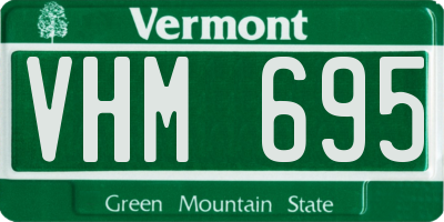 VT license plate VHM695