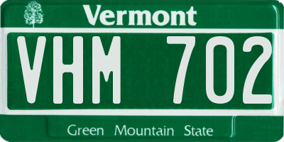 VT license plate VHM702