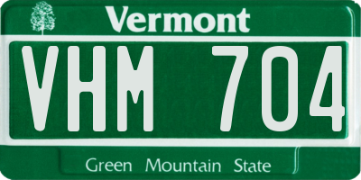 VT license plate VHM704