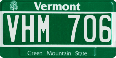 VT license plate VHM706
