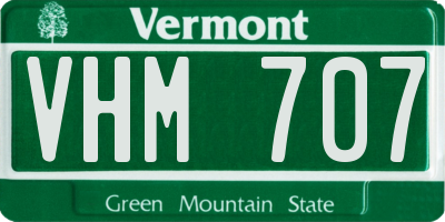 VT license plate VHM707