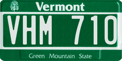 VT license plate VHM710