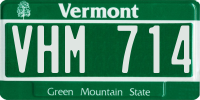 VT license plate VHM714