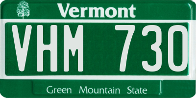 VT license plate VHM730