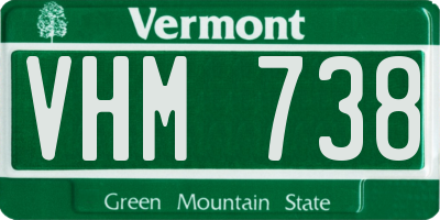 VT license plate VHM738