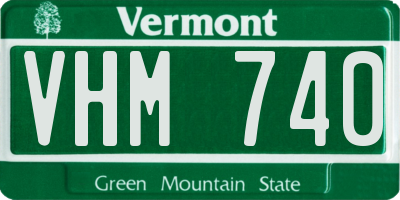 VT license plate VHM740