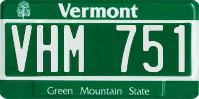 VT license plate VHM751